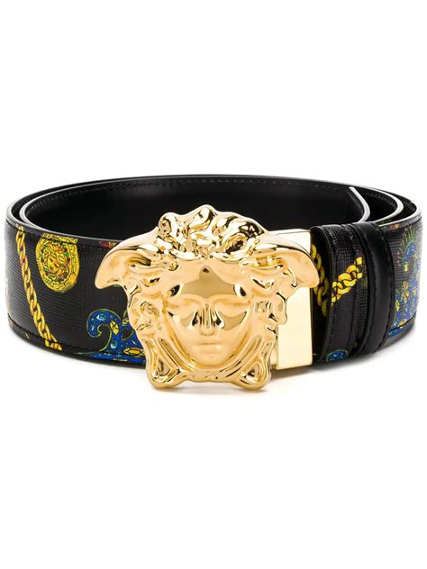 black versace medusa head belt|Versace Medusa belt all white.